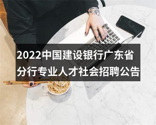 2022中国建设银行广东省分行专业人才社会招聘公告 图片