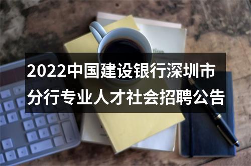 2022中国建设银行深圳市分行专业人才社会招聘公告 图片