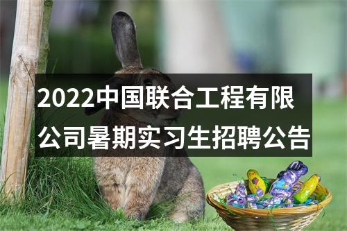 2022中国联合工程有限公司暑期实习生招聘公告 图片