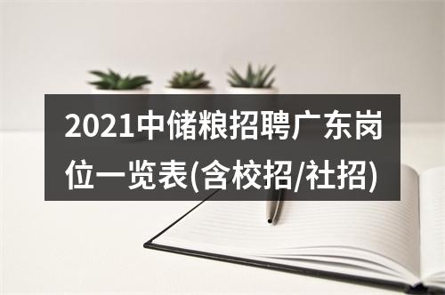 2021中储粮招聘广东岗位一览表(含校招/社招) 图片
